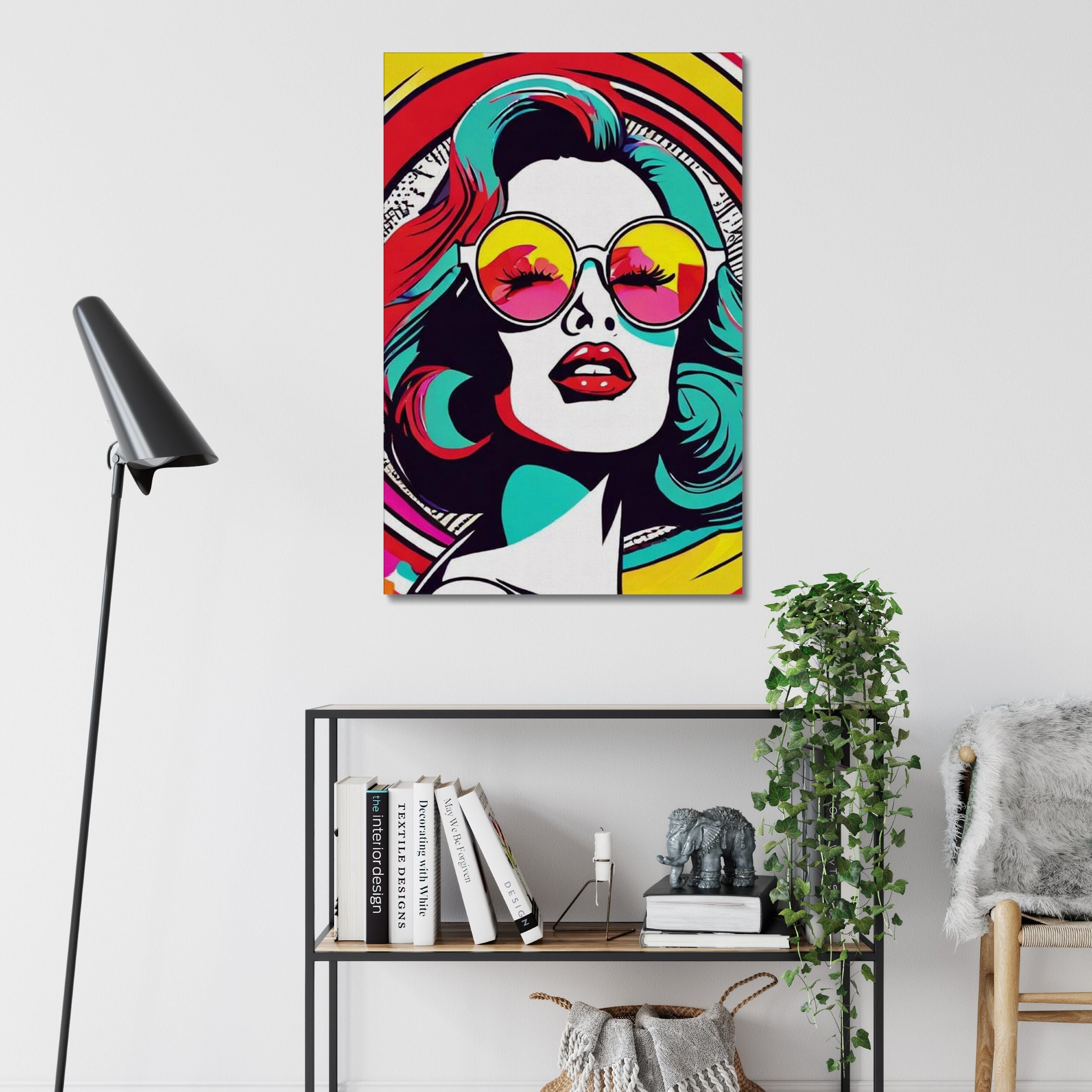 Pop Art Woman Portrait Canvas: Modern Home Decor - Etsy