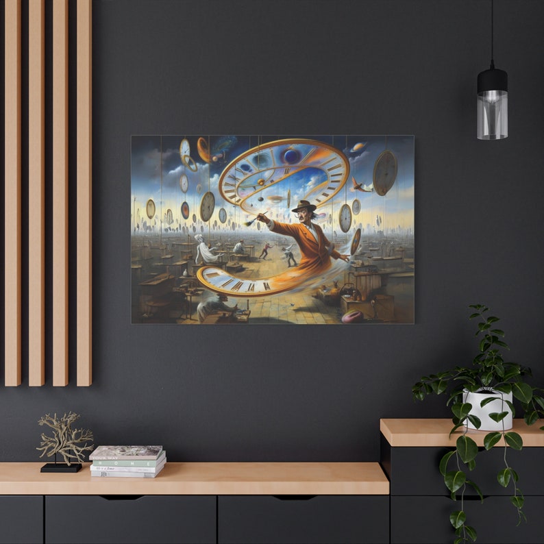 Salvador Dali Canvas Art: Surreal Melting Clocks Landscape - Etsy