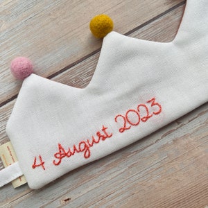 Extra Request for Birthdate, Birthday - Hand Embroidered Birthdate, Birthplace, Cherished Memory, Special Keepsake, Unique Personalized Gift