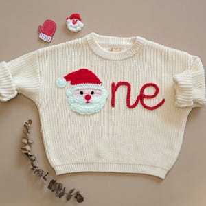 One Sprinkle Hand Embroidered Sweater, Custom First Birthday Sweater, Sweet One Sweater, Personalized Boy and Girl 1st Birthday Outfit image 14