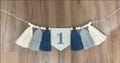 Personalized 1st Birthday Highchair Banner, Customized Yarn Tassel Garland, 1 Party Decor, Cake Smash High Chair Banner, Birthday Photo Prop product logo