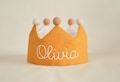 Daisy Theme First Birthday Crown, Hand Embroidered Linen Crown, Personalized Gifts | Keepsake for First Birthday Party and Special Occasions product logo