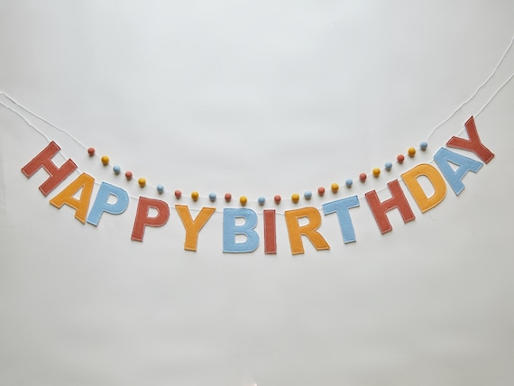 First Trip Around The Sun Birthday Banner: Linen & Felt, Boho Party Decor