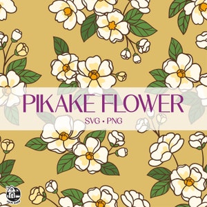 Seamless Pattern Pikake Flowers | Floral For Lei Png | Svg Cut File | Lei Digital Download