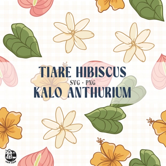 その他 1980s Taro & Anthurium Tropical Carving Seamless Pattern Tiare Hibiscus Kalo Anthurium Flower