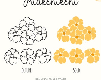 Puakenikeni Svg | Floral Lei | Hawaiian Flower Svg Cut File | Digital Download