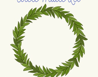 Circle Maile Lei Png | Lei Strand Flower Svg Cut File | Digital Download