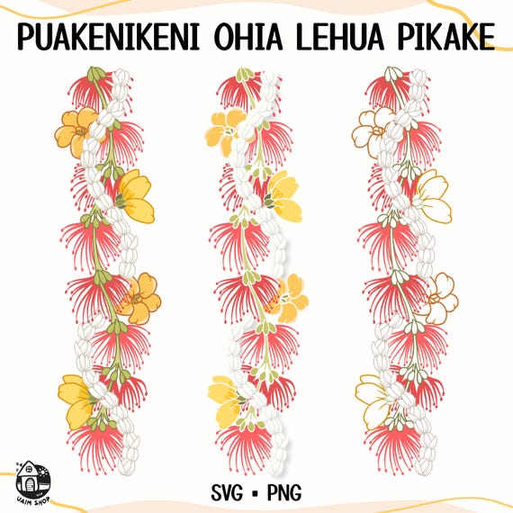 Puakenikeni Ohia Lehua Pikake Lei | Twist Flower | Vertical Lei