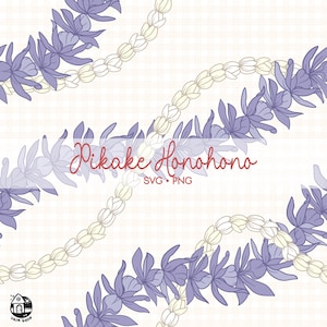 Seamless Pattern Pikake Honohono Lei | Floral Lei Png | Twist Lei Svg Cut File | Lei Digital Download