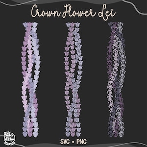 Crown Flower Lei Svg | Twist Crown Flower Lei Svg | Lei Strand Svg | Digital Download