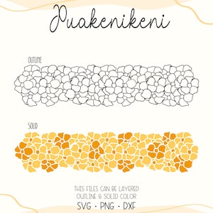 Puakenikeni Svg | Floral lei Svg | Hawaiian Flower Svg Cut File | Flower Strand | Digital Download