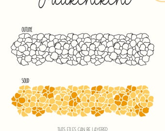 Puakenikeni Lei | Hawaiian Flower Svg Cut File | Flower Strand | Digital Download