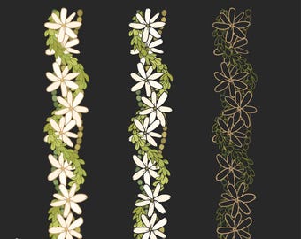 Tiare Pakalana Mokihana Lei Svg | Twist Flower | Curve Flower
