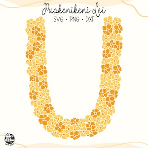 Puakenikeni Lei Svg | Floral lei Svg | Hawaiian Flower Svg Cut File | Flower Strand | Digital Download