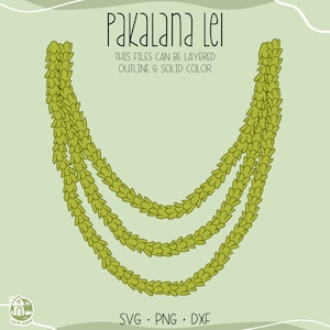 Pakalana Lei SVG | Lei Strand Svg | Floral lei Svg | Pakalana Pua Svg Cut File Digital Download