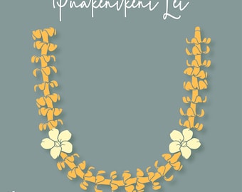 Puakenikeni Lei Svg | Curve Flower Svg Cut File | Digital Download