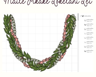 Leiページ Hawaiian Lei MagicTags: SVG Cricut Silhouette Laser Files