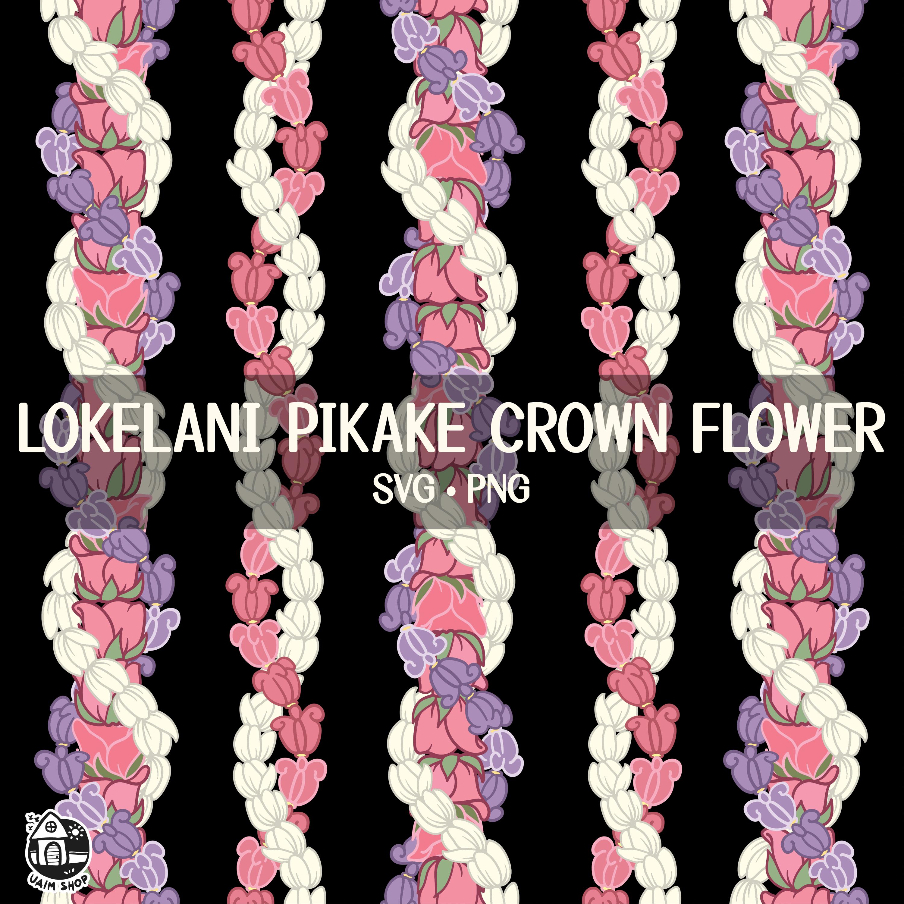 Seamless Pattern Lokelani Pikake and Crown Flower Lei | Twist Lei