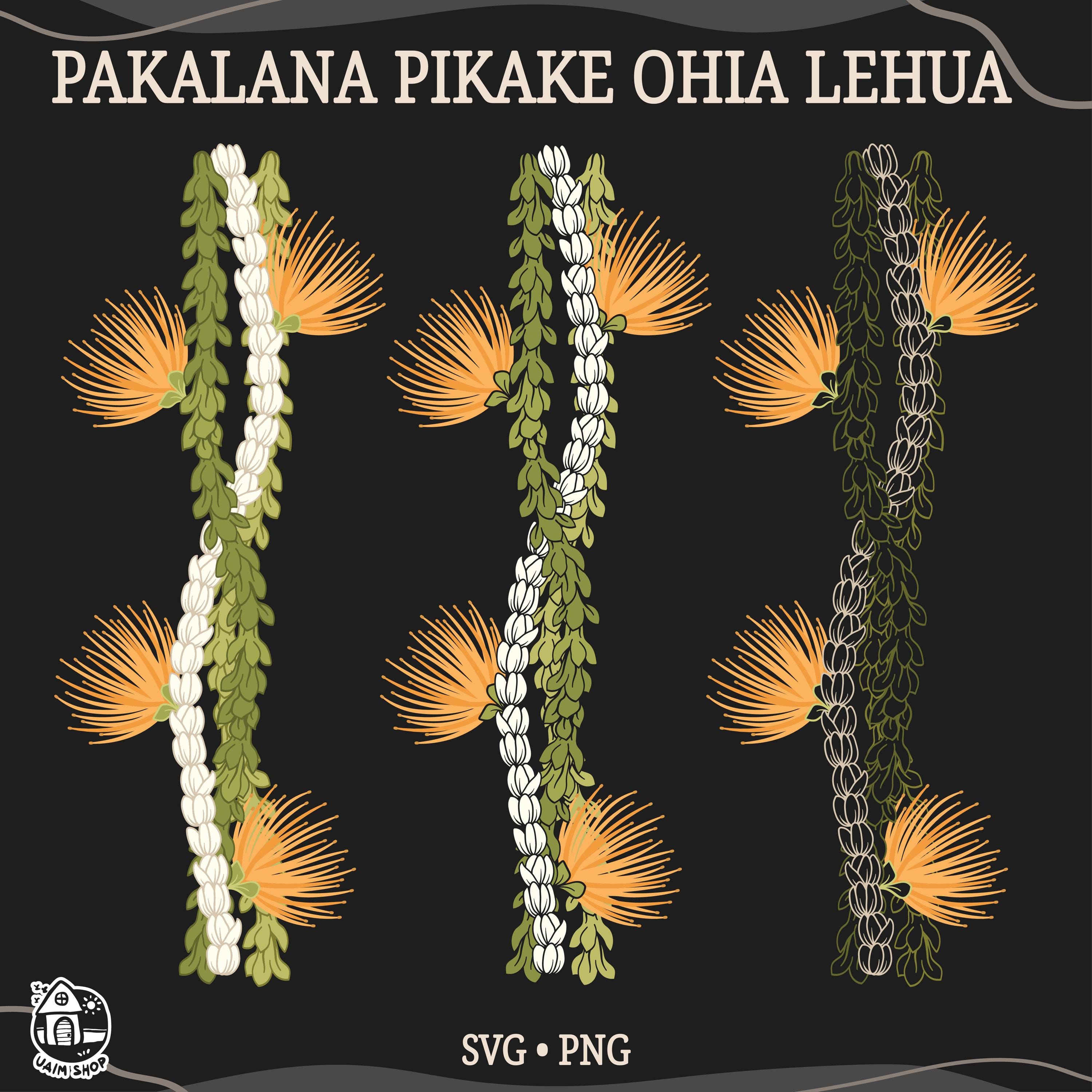 Pakalana Pikake Ohia Lehua Lei Svg | Twist Flower Digital Download