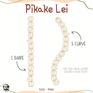 2 Shape Pikake Lei | Pikake Flower Svg Cut File | Digital Download
