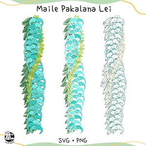Twist Maile Pakalana Lei SVG | Curve Flower Digital Download