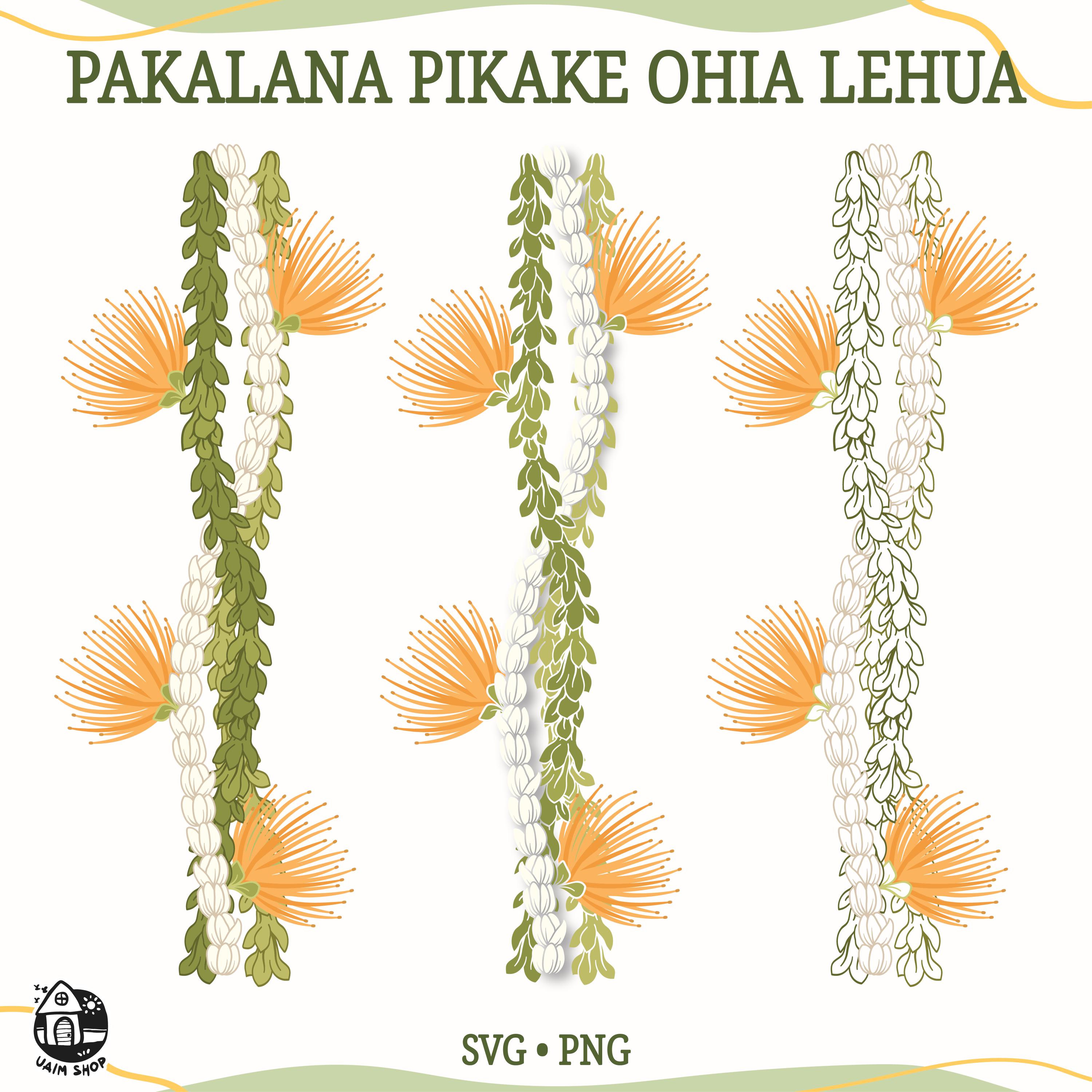 Pakalana Pikake Ohia Lehua Lei Svg | Twist Flower Digital Download