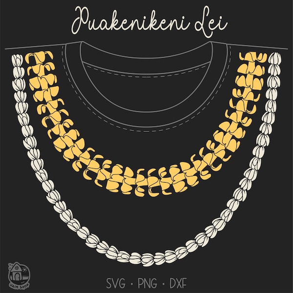 Puakenikeni Lei geschnitten Datei | Blumenkranz | Kurve BlumeSvg Schnitt Datei | T-Shirt Lei Digital Download