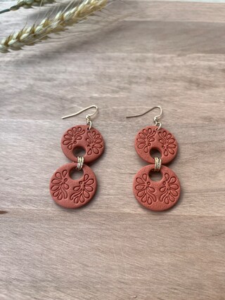 Orecchini Geometrici Fatti A Mano In Argilla Polimerica – Boho Unisex, Forma Irregolare A Ventaglio