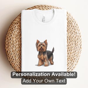 Yorkshire Terrier Cartoon Shirt, Custom Shirt, Dog Lover Shirt, Dog, Yorkshire Terrier, Dog Shirt, Dog Cartoon Shirt, Canine Shirt, Puppy