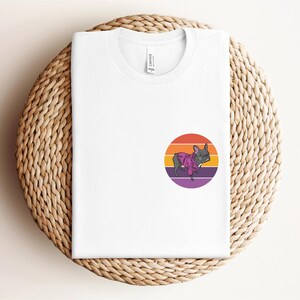 French Bulldog Cartoon Sunset Shirt, Cute Dog Cartoon Shirt, French Bulldog Shirt, Dog Lover Shirt, French Bulldog Cartoon, Frenchie, Sunset