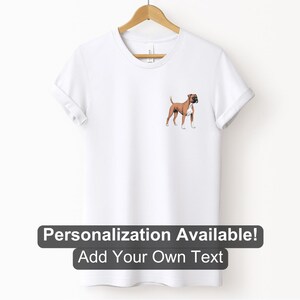Boxer Dog Cartoon Pocket Design Shirt, Custom Shirt, Boxer Shirt, Dog Lover Shirt, Dog Shirt, Canine, Doggy Design, Puppy Shirt, Boxer Owner
