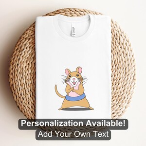 Cartoon Hamster Shirt, Dancing Hamster Design, Custom Shirt, Hamster Lover Shirt, Rodent Design, Cartoon Hamster, Animal Shirt, Pet Shirt