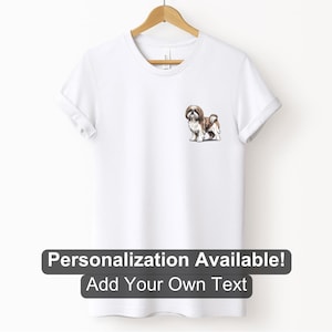 Shih Tzu Pocket Design Shirt, Custom Shirt, Dog Lover Shirt, Dog, Shih Tzu Design, Dog, Cartoon Dog Design, Canine Shirt, Dog Owner Shirt