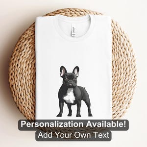 French Bulldog 2 Shirt, Custom Shirt, Frenchie Shirt, Dog Lover Shirt, Dog, French Bulldog, Dog Shirt, Cartoon Dog Design, Canine Shirt
