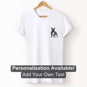 French Bulldog 2 Pocket Design Shirt, Custom Shirt, Frenchie Shirt, Dog Lover Shirt, Dog, French Bulldog, Dog Shirt, Cartoon Dog Design