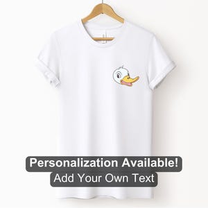 Duck Head Pocket Design Shirt, Custom Shirt, Duck Lover Shirt, Duck Design, Smiling Duck Shirt, Cartoon Duck, Animal Design, Bird Shirt