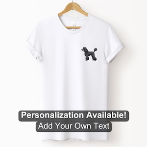 Poodle 3 Pocket Design Shirt, Custom Shirt, Dog Lover, Poodle, Dog Shirt, Dog Cartoon Shirt, Canine Shirt, Poodle Owner Shirt, Black Poodle