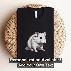 Hamster Shirt, Custom Shirt, Rodent Design, Hamster Lover Shirt, Small Animal Shirt, Cartoon Hamster, Animal Shirt, Hamster Design, Rodents