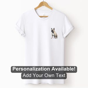 French Bulldog 4 Pocket Design Shirt, Custom Shirt, Frenchie Shirt, Dog Lover Shirt, Dog, French Bulldog, Cartoon Dog Design, Canine Shirt