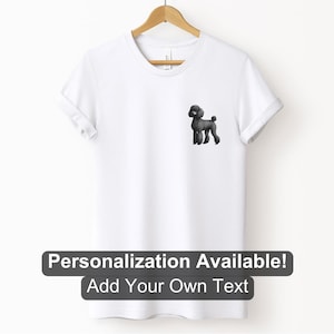 Poodle 2 Pocket Design Shirt, Dog Lover Shirt, Custom Shirt, Dog, Poodle, Dog Shirt, Dog Cartoon Shirt, Canine Shirt, Poodle Owner Shirt