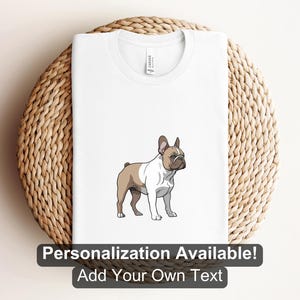 French Bulldog 8 Shirt, Custom Shirt, Frenchie Shirt, Dog Lover Shirt, Dog, French Bulldog, Dog Shirt, Cartoon Dog Design, Canine Shirt