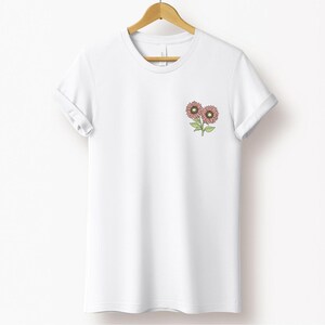 Polka Dot Flower Pocket Design Shirt, Flower Shirt, Polka Dots, Floral Design, Nature Shirt, Garden Shirt, Plant Design, Flowers, Plants