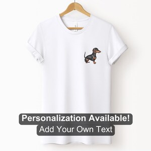 Dachshund 2 Pocket Design Shirt, Custom Shirt, Dog Lover Shirt, Weiner Dog Shirt, Dachshund Shirt, Dog Design, Puppy Shirt, Dog Breed Design
