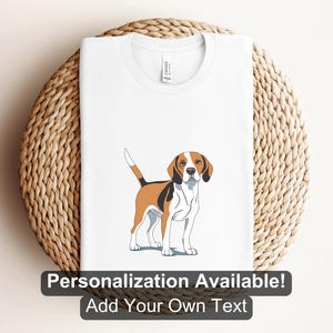 Beagle 2 Shirt, Custom Shirt, Cartoon Beagle Design, Dog Breed Shirt, Beagle Design, Dog Lover Shirt, Dog, Dog Cartoon Shirt, Canine Shirt