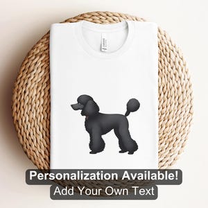 Poodle 3 Shirt, Dog Lover Shirt, Custom Shirt, Dog, Poodle, Dog Shirt, Dog Cartoon Shirt, Canine Shirt, Poodle Owner Shirt, Black Poodle