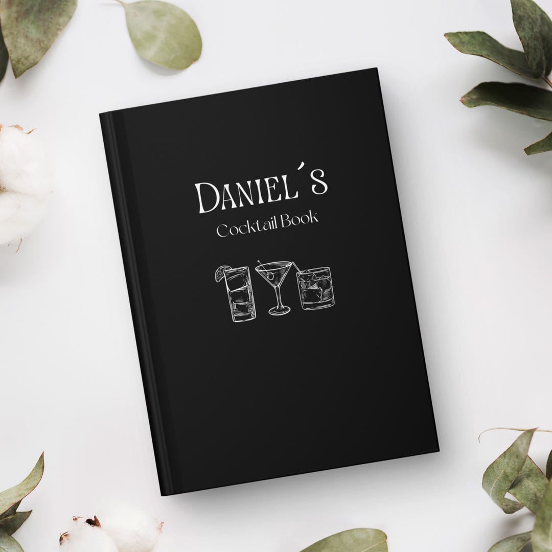 Bartender Notebook Personalized Cocktail Recipe Book, Custom Bartender Gift, Mixology ...