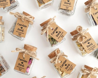 Bridal Shower Tea Favours, Rustic Wedding Favors for Guests, Personalised Wedding Favours