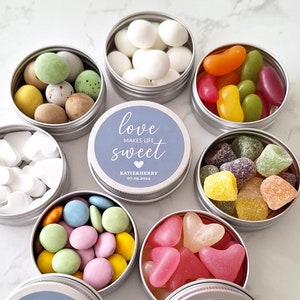 Pre Filled Sweet Wedding Favours, Personalised Wedding Favors, Sweet ...