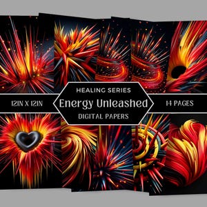 Abstract Fire Background Pack,Flame Digital Background,Red Flame Digital Paper,Fantasy Abstract Fire Texture,Whimsical Fireworks Journal