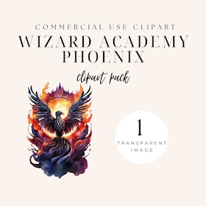 Clipart Wizard School, Phoenix, Clipart Halloween, Magic School, commercieel gebruik, Wizard Academy, Phoenix Tattoo, Phoenix png